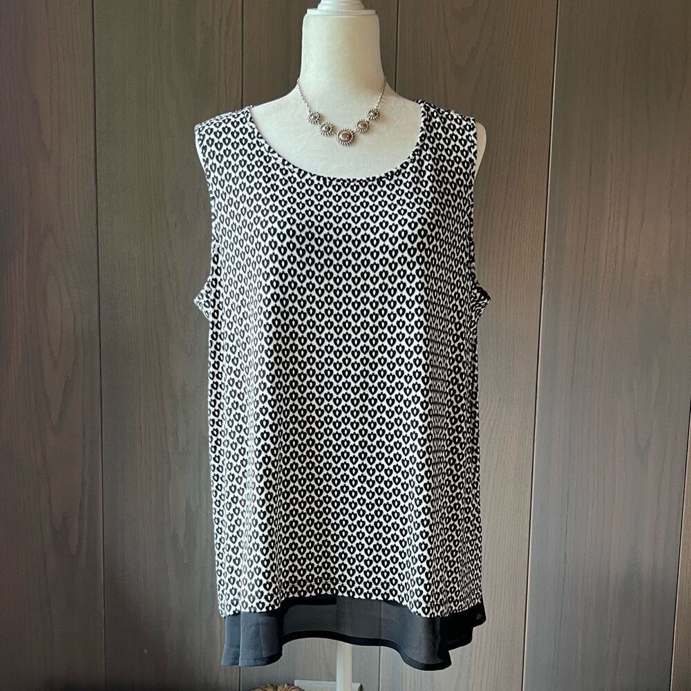 COLDWATER CREEK Sleeveless Knit Top 1X